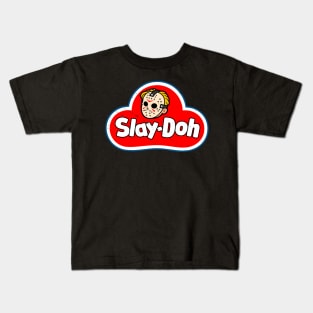 Retro Slasher Horror Cute Logo Parody Gift For Horror Movie Fans Kids T-Shirt